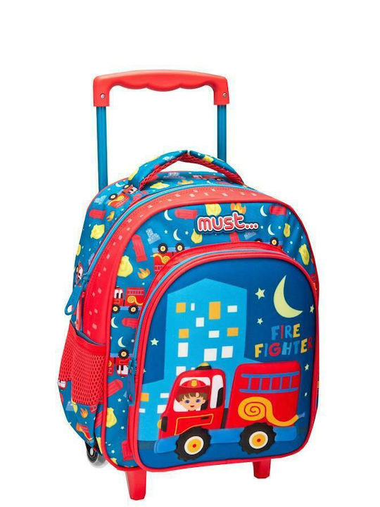 Must Fire Fighter School Bag Trolley Kindergarten Multicolored