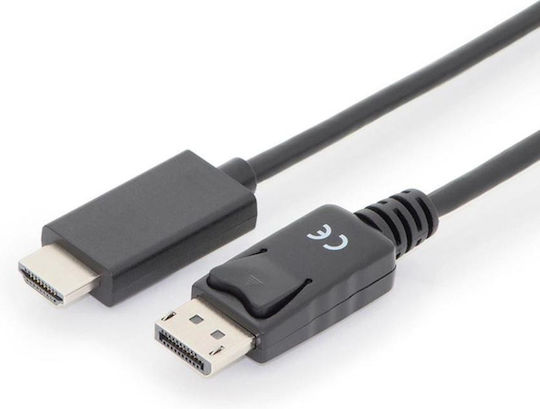 Digitus Cable DisplayPort male - HDMI male 1m Μαύρο (AK-340303-010-S)