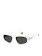 Polaroid Unisex Sunglasses with Transparent Horn-Rimmed Frame and Grey Polarized Lenses PLD6169/S 900/M9