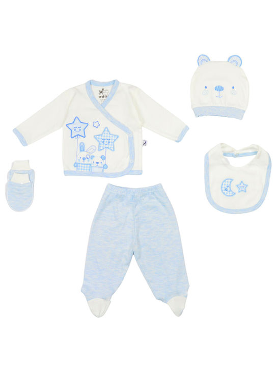 Εβίτα Kids Set with Pants Winter 5pcs Light Blue