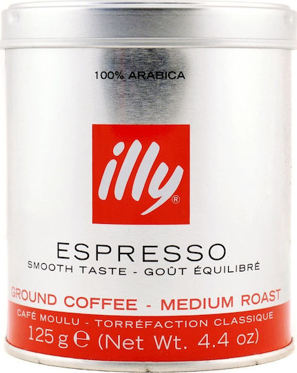 Illy Καφές Espresso Arabica Classico Αλεσμένος σε Κουτί 125gr