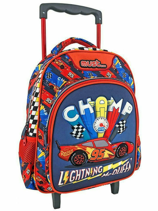 Must Cars Champ School Bag Trolley Kindergarten Multicolored