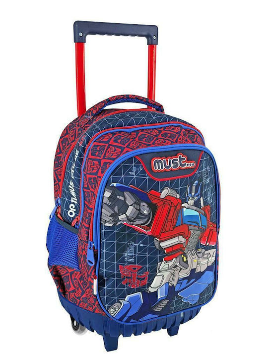 Must Transformers Optimus Prime School Bag Trolley Elementary, Elementary Multicolored