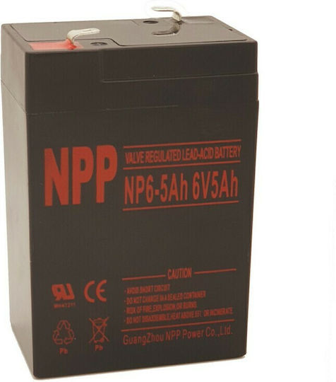 Npp NPP NP6-5Ah Μπαταρία UPS με Χωρητικότητα 5Ah και Τάση 6V