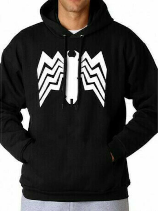 Venom sweatshirt black by Pegasus with hood and pockets