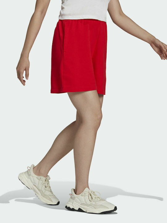 adidas Adicolor Women's High Waist Activewear Shorts Vivid Red