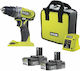 Ryobi R18PD2-220S Κρουστικό Δραπανοκατσάβιδο Μπαταρίας 18V 2x2Ah
