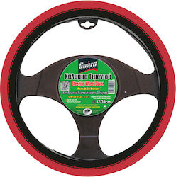 Auto Gs Auto-Lenkradabdeckung mit Durchmesser 37-39cm aus Kunstleder Rot Schwarz/Rot