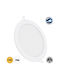 GloboStar Round Recessed LED Panel 20W with Warm White Light 2700K 22.2cm
