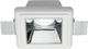 Gea Luce Astra Square Metallic Recessed Spot with Socket GU10 Silver 12x12cm. 1pcs