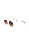 Trani Sunglasses with Brown Metal Frame and Brown Gradient Lens 01-9065-8