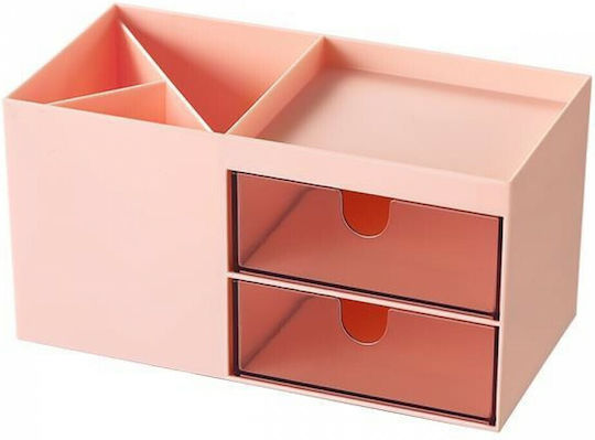 Kunststoff Schreibtischorganisator in Rosa Farbe 1Stück 17.6x9x9.2cm
