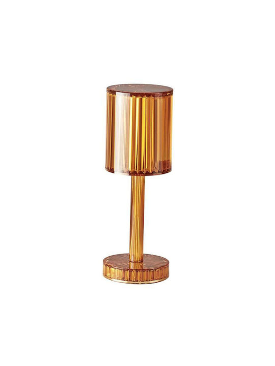 Plastic Table Lamp LED with Copper Shade and Base