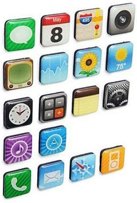 Menu Iphone Pătrate Set Magneti Metalici 18pcs