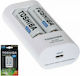 Toshiba USB Charger 2 Batteries Ni-MH Size AA/AAA Set with 2x AA 2000mAh in White color
