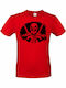 B&C Deadpool Tricou Roșu Bumbac