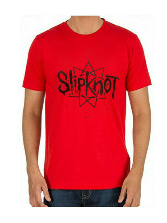 Slipknot Logo Star T-shirt σε Κόκκινο χρώμα