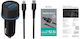 Devia Auto-Ladegerät 52.5W Schnellladung mit Anschlüssen: 1xUSB 1xType-C mit Kabel Blitzschlag Schwarz Farbe