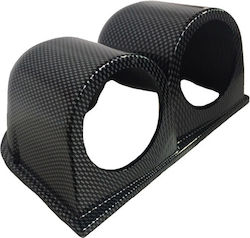 Auto Gauge Car Dashboard Double Instrument Mount 52mm Carbon Type