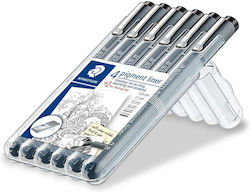 Staedtler Pigment Liner Markeri De Proiectare Multicolori Set 6 Bucăți