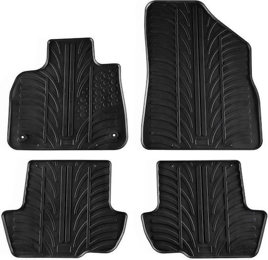 Gledring Σετ Μπροστινά και Πίσω Πατάκια 4τμχ για Citroen DS5 2012 Μαύρα
