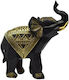 Ankor Decorative Elephant Polyresin in Black/ Gold 14x6x15cm 1pcs