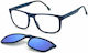 Carrera Plastic Eyeglass Frame with Clip On Blu...