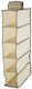 Fabric Hanging Storage Case For Clothes in Ecru Color 15x30x70cm 1pcs