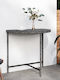Auxiliary Garden Table for Small Outdoor Spaces Rattan Grey 80x50x75cm