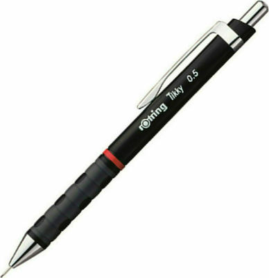 Rotring Tikky Mechanischer Bleistift zum Zeichnen 0.5mm mit Radiergummi 12Stück Schwarz