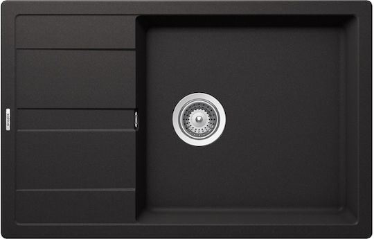 Schock Cristalite Manhattan Ένθετος από Συνθετικό Γρανίτη Μ78xΠ50cm Nero