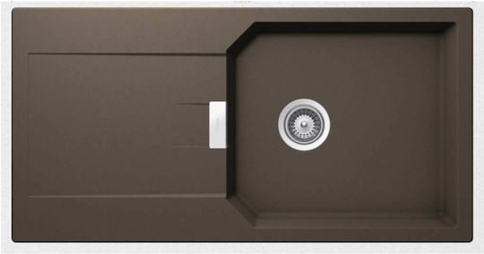 Schock Cristalite Manhattan 110-30100-1551 Drop-In Chiuvetă din Granit Sintetic L100xW50cm Mocha