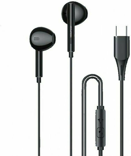 Awei PC-1T Безжични Стерео с жак USB-C Черен
