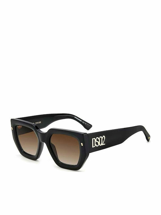 Dsquared2 Γυαλιά Ηλίου Μαύρα με Κοκκάλινο Σκελετό