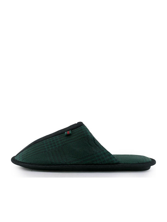 Winterliche Herrenhausschuhe Black / Green
