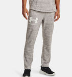 Under Armour Rival Terry Παντελόνι Φόρμας με Λάστιχο Γκρι 1361644-112