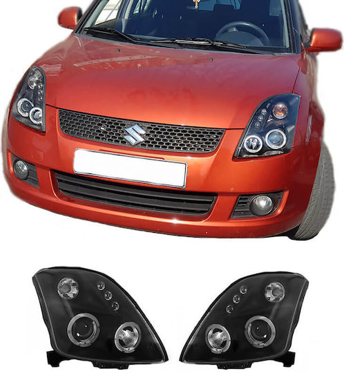 Предни светлини Ангелски очи LED за Suzuki Бърз 2005-2010 2бр