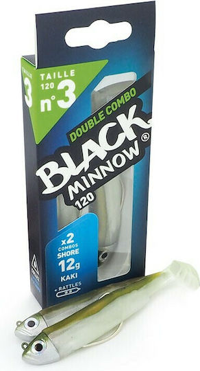 Fiiish Black Minnow Combo Artificial Bait No3 12cm/25g Electric Blue Set 2pcs