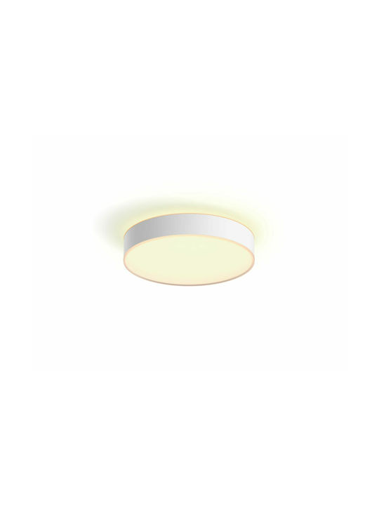 Philips Κλασική Μεταλλική Πλαφονιέρα Οροφής με Ενσωματωμένο LED σε Λευκό χρώμα 38.1cm