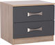 Bedside Table Wooden Sonoma - Grey 48x40.5x42cm