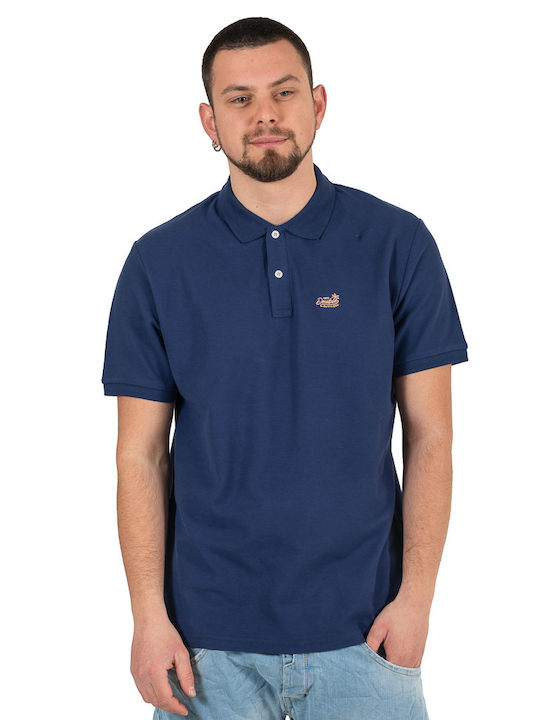 Double S Polo Kurzarm Herrenbluse Marineblau