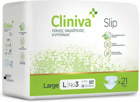 GEH Global Etiquette Hygiene Cliniva Slip Incontinence Diapers Large 4x21pcs