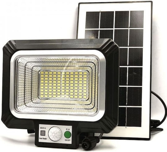 GDPLUS Στεγανός Ηλιακός Προβολέας LED 30W Ψυχρό Λευκό 6500K με Αισθητήρα Κίνησης και Τηλεχειριστήριο IP65