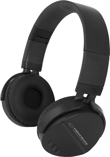 Esperanza EH217 Ασύρματα Bluetooth On Ear Ακουστικά με 7 ώρες Λειτουργίας Μαύρα