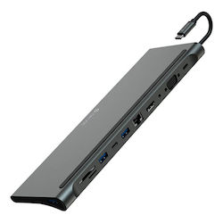 Devia Leopard Series 11 In 1 USB-C Docking Station with HDMI Ethernet Devia Leopard Series 11 In 1 USB-C Docking Station with HDMI Ethernet