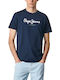 Pepe Jeans Ανδρικό T-shirt Κοντομάνικο Navy Μπλε
