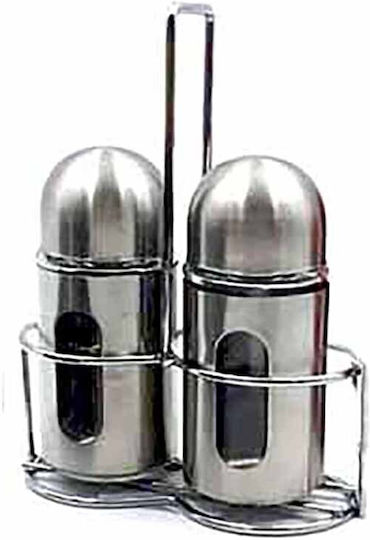 Homestyle Como Σετ Αλατοπίπερο Inox με Βάση 2τμχ Homestyle Como Σετ Αλατοπίπερο Inox με Βάση 2τμχ