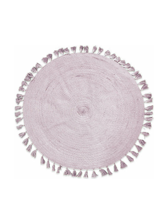 Klonaras Oderzo Rug Round Cotton Light Pink