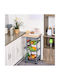 HomCom Wooden Kitchen Trolley 6 Tiers Gray 47x37x83cm