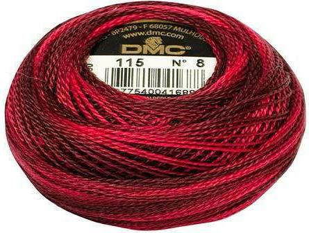 DMC Ață Broderie Cotton Perle No8 Bumbac Roșu 87m